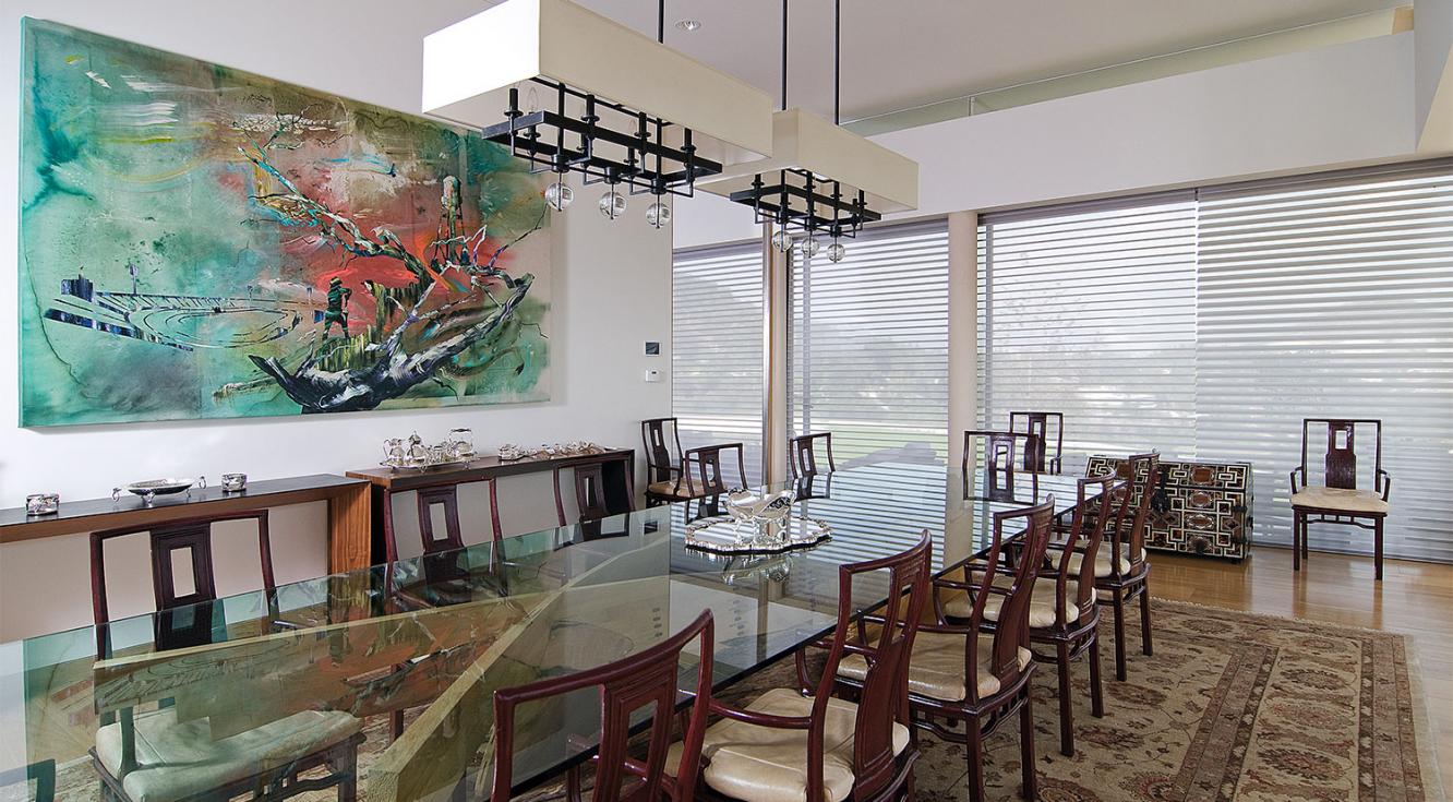 Comedor Casa Camino Colibrí Cortina Silhouette Casa Camino Colibrí