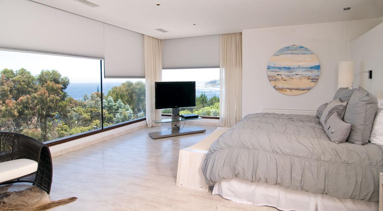 Dormitorio Casa El Pangue Cortina Duette en Dormitorio Casa El Pangue